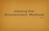 Valuing the  Environment: Methods