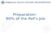 Preparation:  90% of the Ref’s Job
