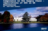 Compliance in the Supply Chain – Implications of SOX on UK Businesses