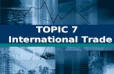 TOPIC 7   International Trade