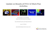 Update on  Results  of FY11-12  Work Plan Activities