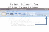 Print Screen for Slide Transitions