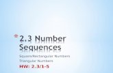 2.3 Number Sequences