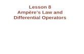 Lesson 8 Ampère’s Law and Differential Operators