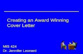 Creating an Award Winning Cover Letter