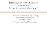 Introduction to the Simplex Algorithm Active Learning – Module 3