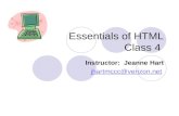 Essentials of HTML Class 4