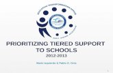 Prioritizing Tiered Support  to Schools 2012-2013