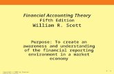 Financial Accounting Theory Fifth Edition William R. Scott