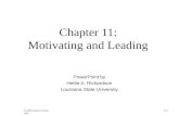 Chapter 11: Motivating and Leading