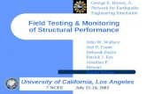 Field Testing & Monitoring of Structural Performance