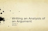 Writing an Analysis of an Argument
