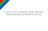 Custom Views, Drawing, Styles, Themes,  ViewProperties , Animations, oh my!