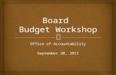 Board  Budget Workshop