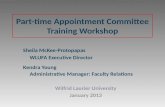 Part-time Appointment Committee Training Workshop