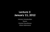 Lecture 3  January 11 ,  2012
