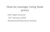 How to manage rising food prices