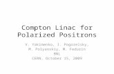 Compton  Linac for Polarized Positrons
