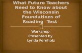 What Future Teachers Need to Know about the Wisconsin Foundations of Reading  Test