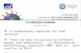Is  biodiversity important for food security ?