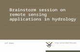 Brainstorm session on remote sensing applications in hydrology