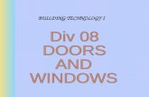 Div 08 DOORS AND WINDOWS