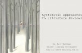 Systematic Approaches to Literature Reviewing