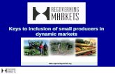 Keys to inclusion of small producers in dynamic markets