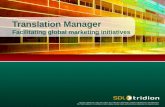 Translation Manager Facilitating global marketing initiatives