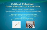 Critical Thinking  from Abstract to Concrete