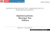Optimization: Design for ‘ilities