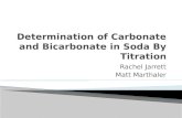 Determination of Carbonate and Bicarbonate in Soda By Titration