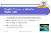 Quality Control of Weather Radar Data