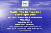 United Nations  Model Tax Convention Developments