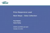 Price Responsive Load  Next Steps – Data Collection