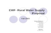 EWF- Rural Water Supply Proposal