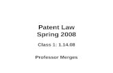 Patent Law Spring 2008