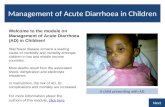 Management of Acute Diarrhoea in Children
