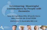 Volunteering: Meaningful Contributions by People with Dementia