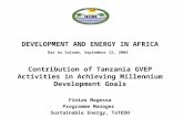 DEVELOPMENT AND ENERGY IN AFRICA Dar es Salaam, September 12, 2005