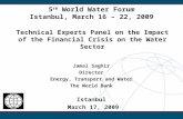 Technical Experts Panel on the Impact of the Financial Crisis on the Water Sector