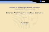 Workshop on Scientific Archives in the 21th Century Or