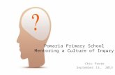 Pomaria  Primary  School Mentoring a Culture of  Inqury