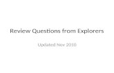 Review Questions from Explorers