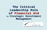 The Critical Leadership Role of  Financial Aid in  Strategic Enrollment Management