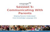 Session 5: Communicating With Parents