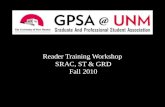 Reader Training Workshop  SRAC, ST & GRD Fall 2010