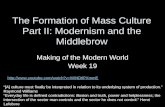 The Formation of Mass Culture Part II: Modernism and the Middlebrow
