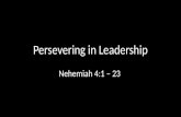 Persevering in Leadership