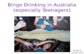 Binge Drinking in Australia (especially Teenagers)